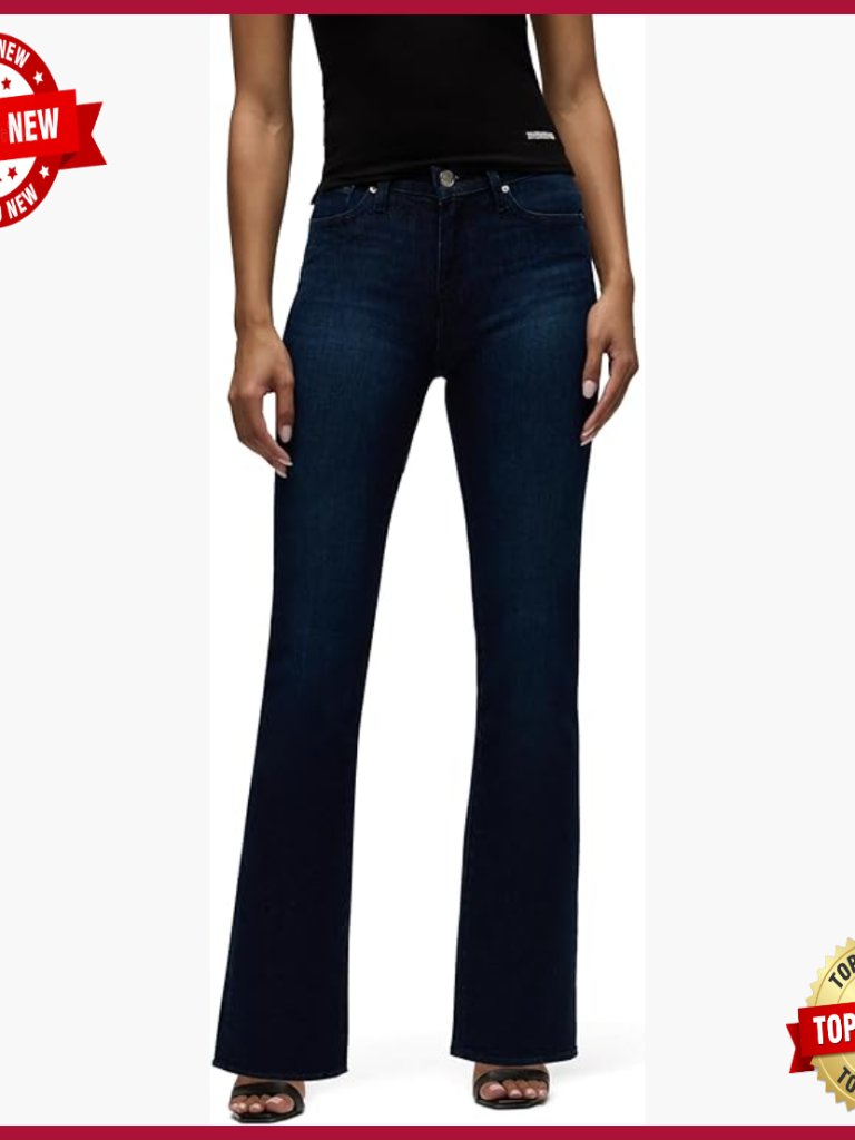 High Rise Bootcut Jeans Super Stretch Denim Slim Fit 32 Inseam